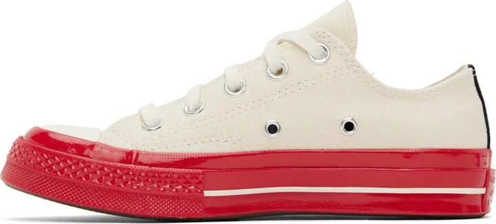 COMME des GARÇONS PLAY Off-White Converse Edition Chuck 70 Sneakers - Image 3