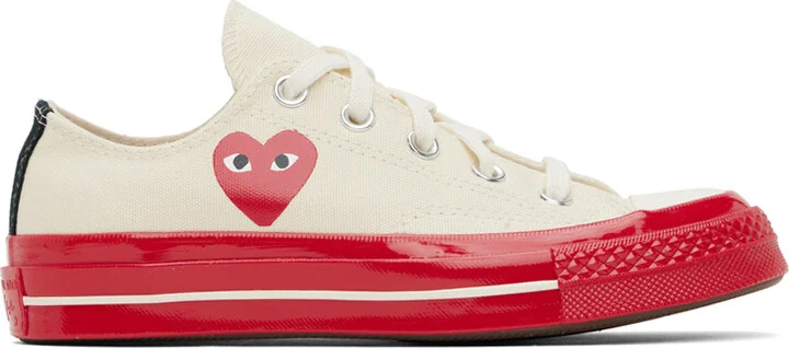 COMME des GARÇONS PLAY Off-White Converse Edition Chuck 70 Sneakers