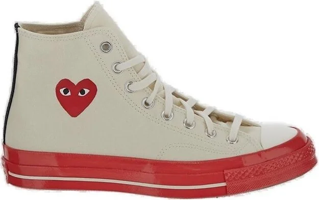Comme des Garçons Play Round Toe Lace-Up Sneakers