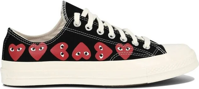 Comme des Garçons Play X Converse Chuck 70 Heart Printed Lace-Up Sneakers
