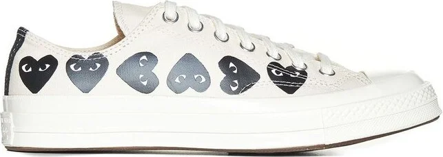 Comme des Garçons Play X Converse Chuck 70 Heart Printed Lace-Up Sneakers