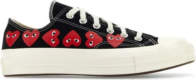 Comme des Garçons Play X Converse Chuck 70 Heart Printed Lace-Up Sneakers