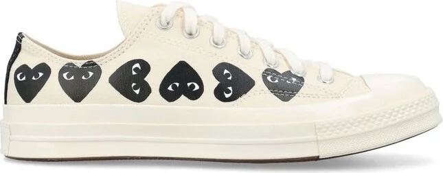 Comme des Garçons Play X Converse Heart Logo Printed Low-Top Sneakers