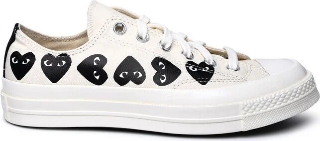 Comme des Garçons Play X Converse Heart Logo Printed Low-Top Sneakers