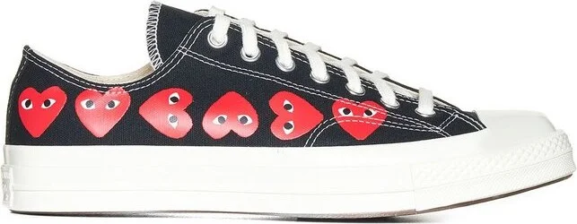 Comme des Garçons Play X Converse Heart Logo Printed Low-Top Sneakers
