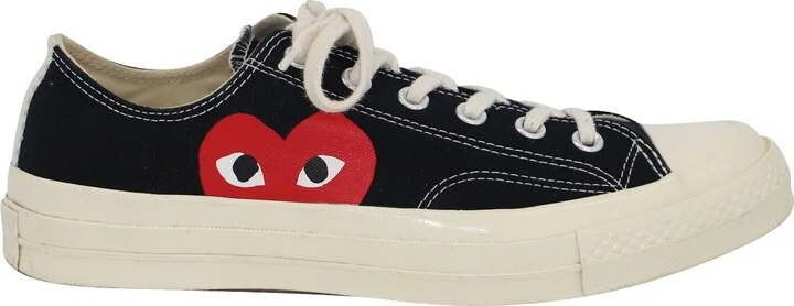 Comme Des Garcons Play x Converse Low-Top Sneakers in Black Canvas