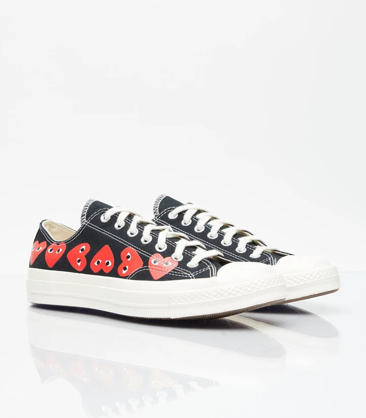 Comme des Garçons PLAY x Converse Multi-heart Chuck 70 Sneakers - Sneakers Black Us - 09 - Image 3
