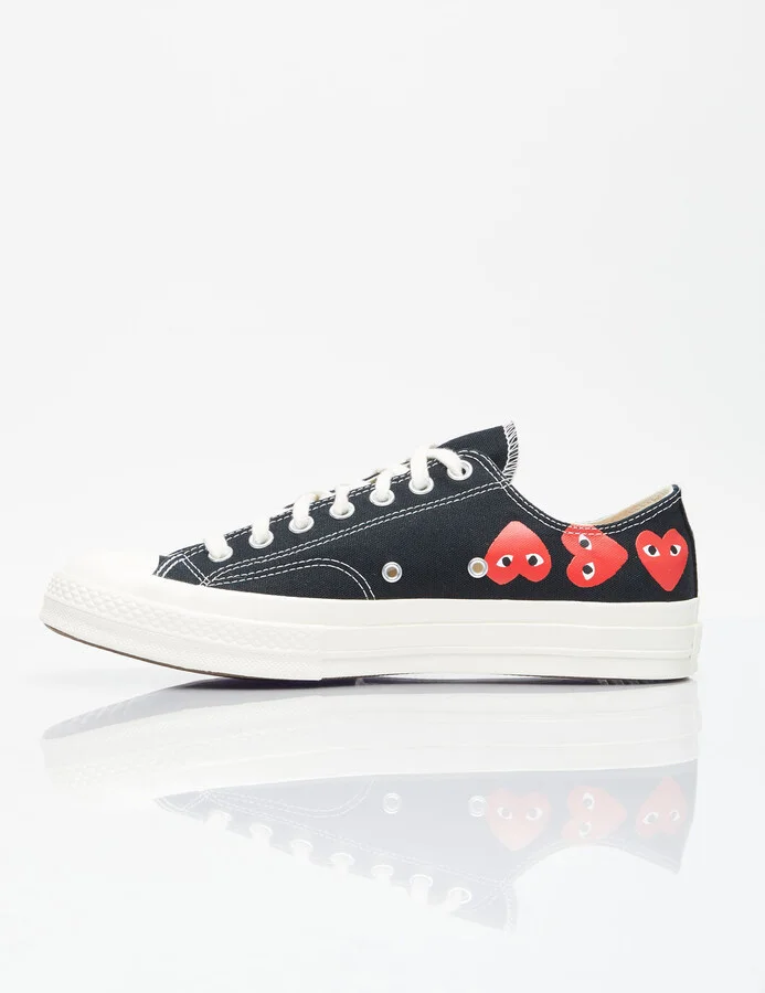 Comme des Garçons PLAY x Converse Multi-heart Chuck 70 Sneakers - Sneakers Black Us - 09 - Image 4