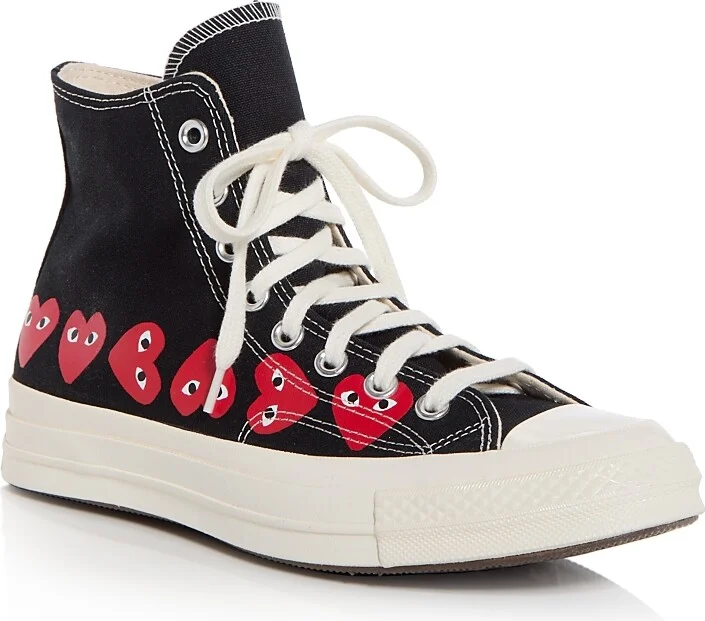 Comme Des Garcons Play x Converse Unisex Chuck 70 Heart High Top Sneakers