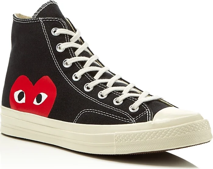 Comme Des Garcons Play x Converse Unisex Chuck Taylor Lace Up High Top Sneakers
