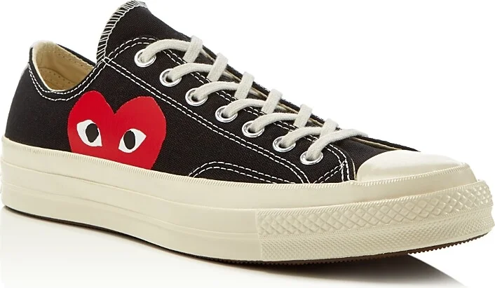 Comme Des Garcons Play x Converse Unisex Chuck Taylor Lace Up Low Top Sneakers