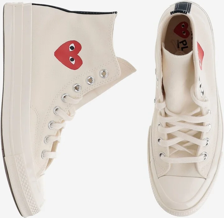 Comme Des Garçons X Converse Canvas Sneakers - Image 3