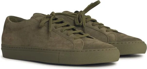 Common Projects 'Achilles' Green Suede Sneakers - Image 2