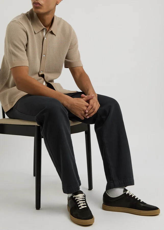 Common Projects Bball Panelled Leather Sneakers - Image 5