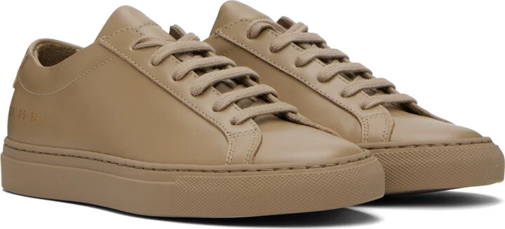 Common Projects Beige Achilles Low Sneakers - Image 4