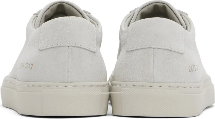 Common Projects Beige Achilles Tonal Suede Sneakers - Image 2