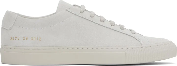 Common Projects Beige Achilles Tonal Suede Sneakers