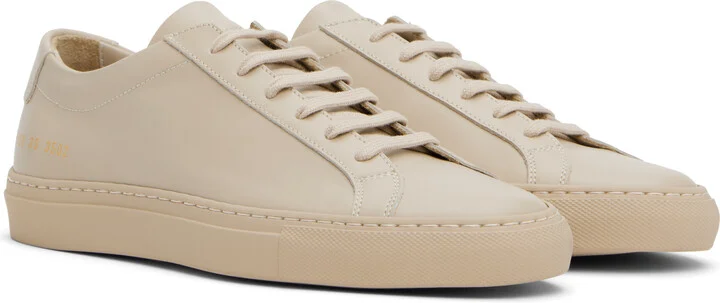Common Projects Beige Original Achilles Low Sneakers - Image 4
