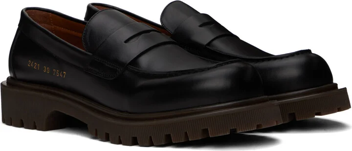 Common Projects Black Chunk Sole Loafers - Image 4