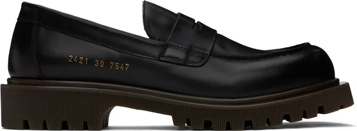 Common Projects Black Chunk Sole Loafers