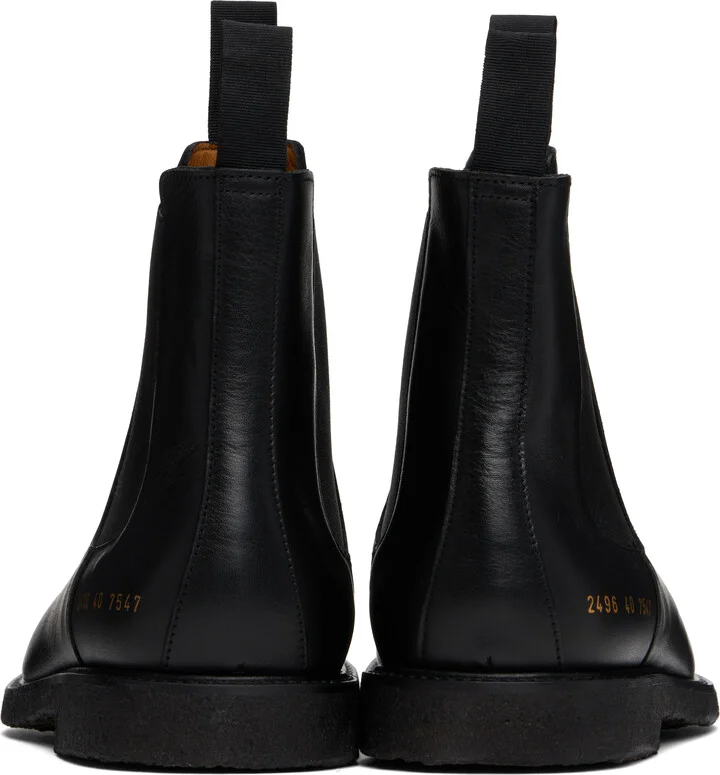Common Projects Black Classic Chelsea Boots - Image 2