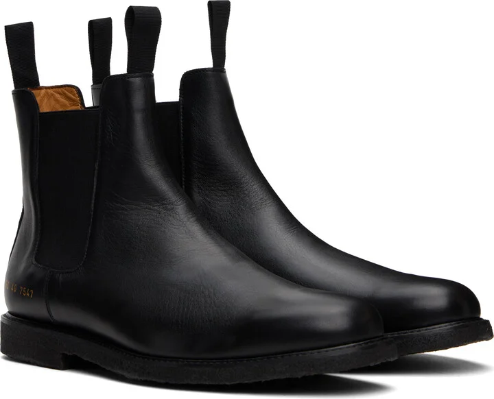 Common Projects Black Classic Chelsea Boots - Image 4