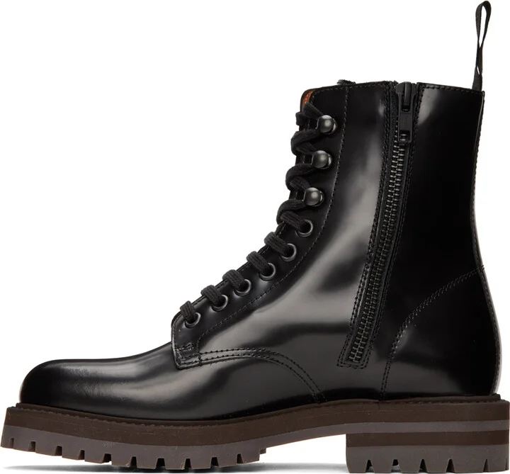 Common Projects Black Combat Ankle Boots - Image 3