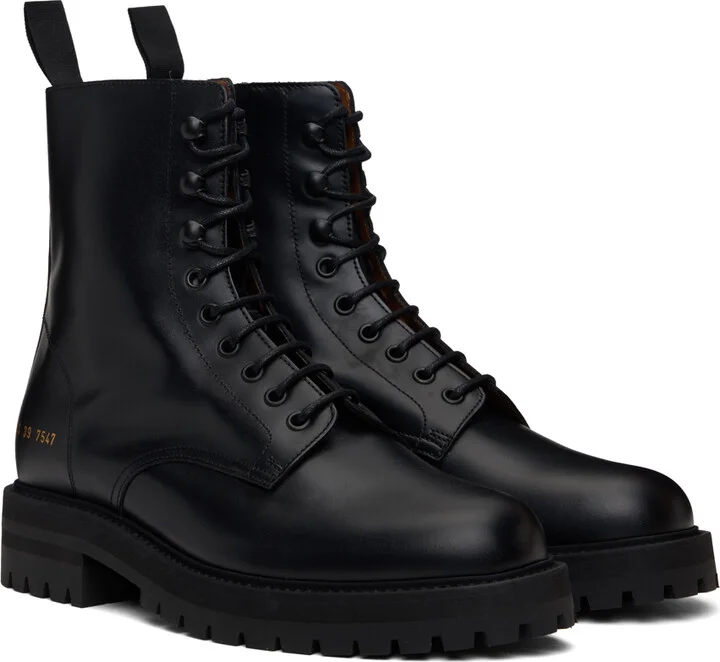 Common Projects Black Combat Boots - Image 4