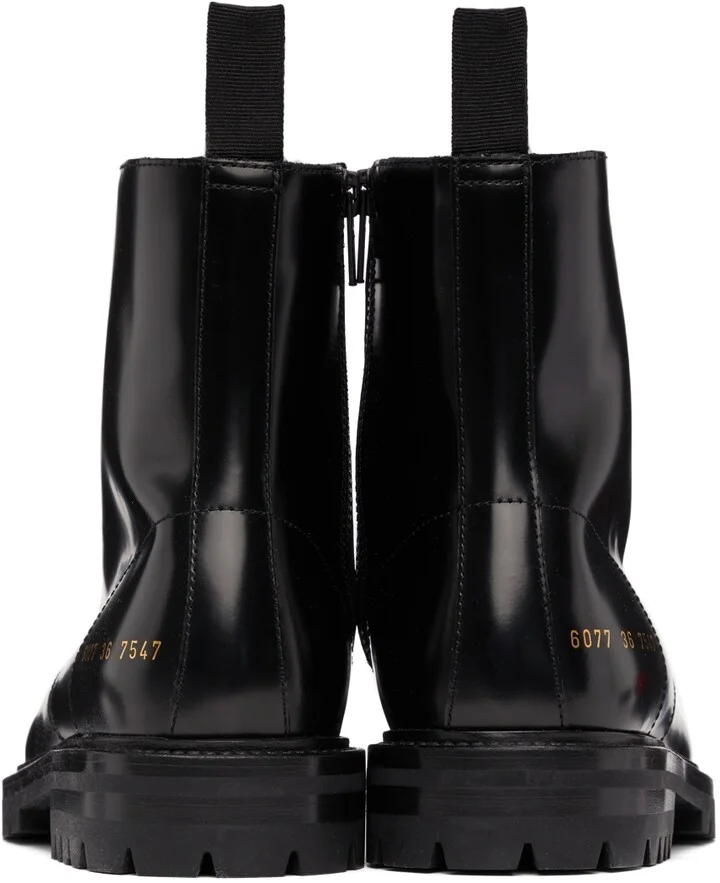 Common Projects Black Combat Boots - Image 4