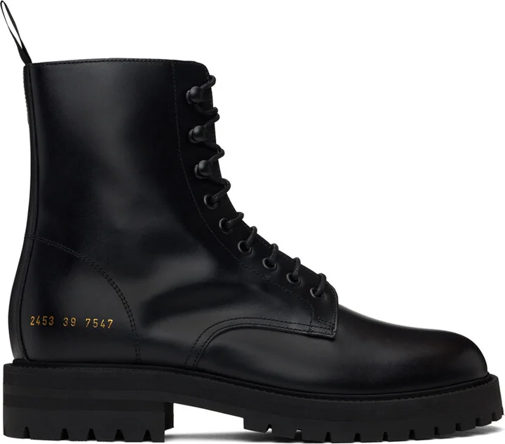 Common Projects Black Combat Boots