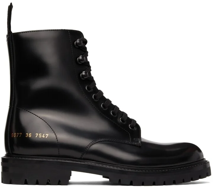 Common Projects Black Combat Boots