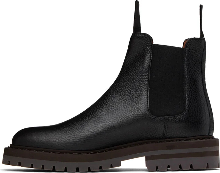 Common Projects Black Leather Chelsea Boots - Image 3