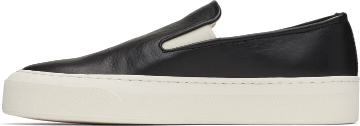 Common Projects Black Leather Slip-on Sneakers - Image 3