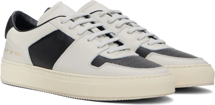 Common Projects Black & Off-White Decades Sneakers - Image 4