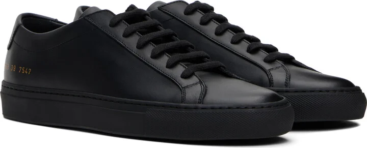 Common Projects Black Original Achilles Low Sneakers - Image 4