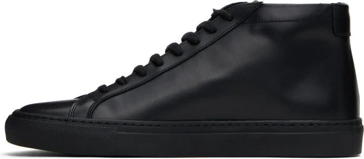 Common Projects Black Original Achilles Mid Sneakers - Image 3