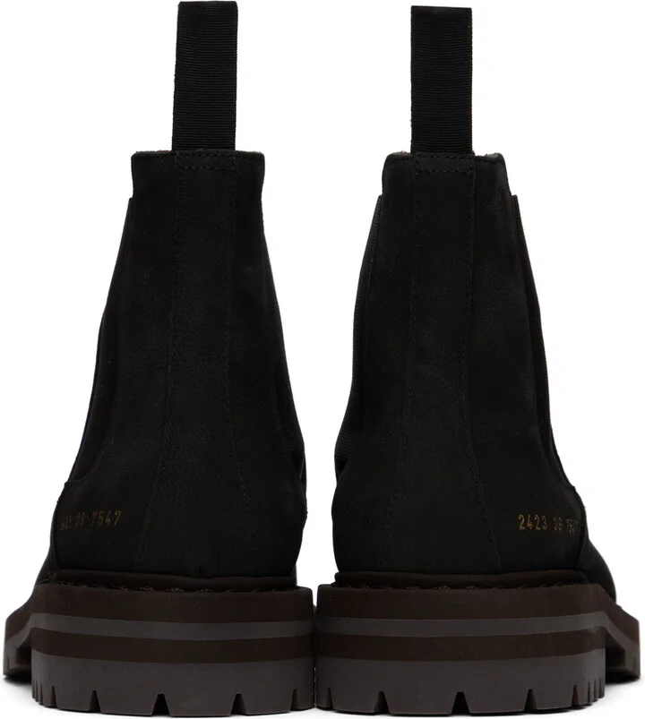 Common Projects Black Suede Chelsea Boots - Image 2