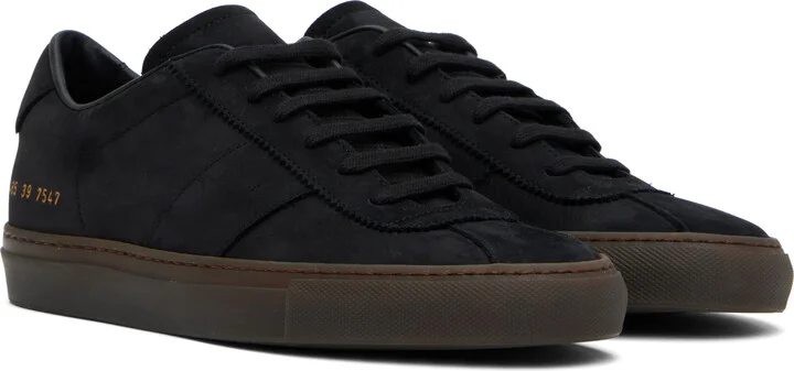 Common Projects Black Tennis Trainer Sneakers - Image 4