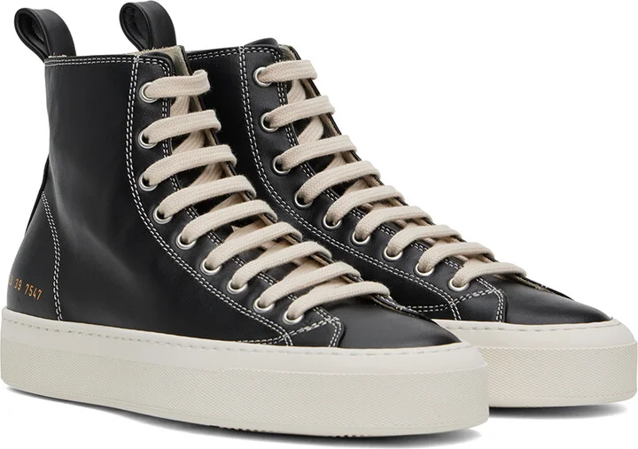 Common Projects Black Tournament High Sneakers - Image 4