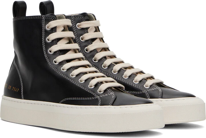 Common Projects Black Tournament High Sneakers - Image 4