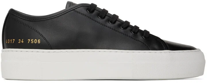 Common Projects Black Tournament Low Super Sneakers