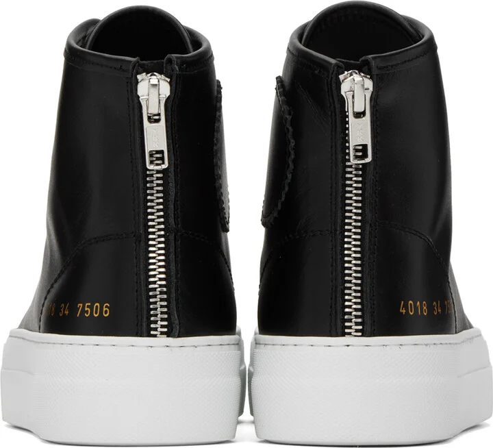 Common Projects Black Tournament Super High Sneakers - Image 2