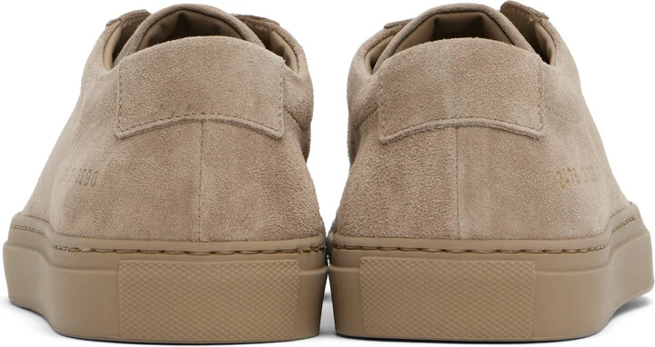Common Projects Brown Achilles Tonal Suede Sneakers - Image 2
