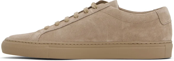 Common Projects Brown Achilles Tonal Suede Sneakers - Image 3
