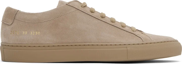 Common Projects Brown Achilles Tonal Suede Sneakers