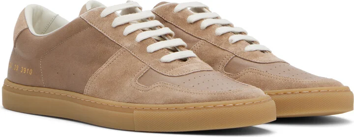 Common Projects Brown BBall Duo Slim Sneakers - Image 4