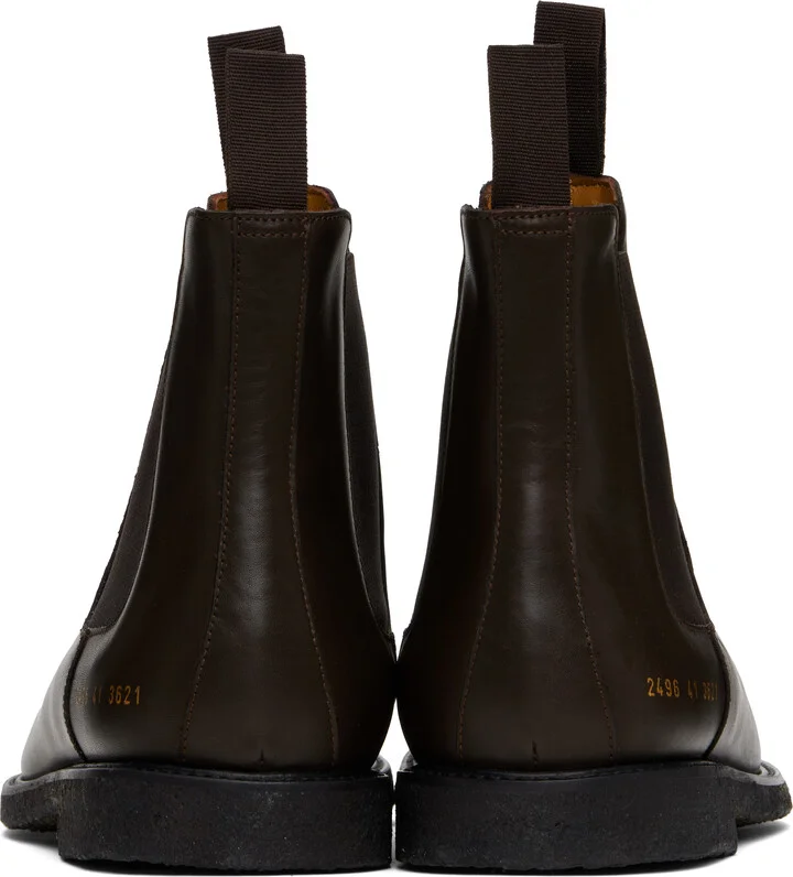 Common Projects Brown Classic Chelsea Boots - Image 2
