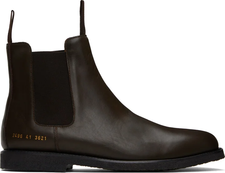Common Projects Brown Classic Chelsea Boots