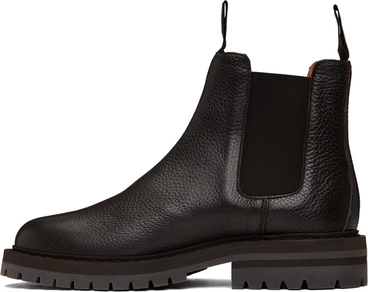 Common Projects Brown Leather Chelsea Boots - Image 3