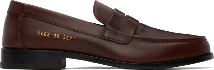 Common Projects Brown Leather Loafers